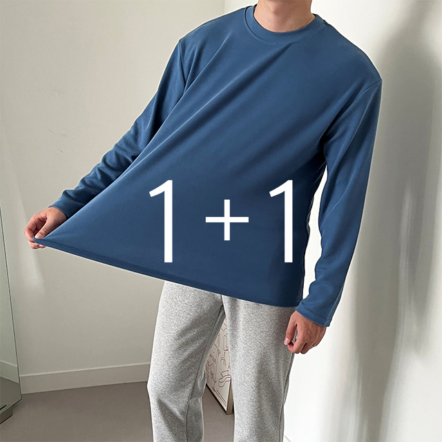 [1+1] 티오 기획 니트지 긴팔 티셔츠