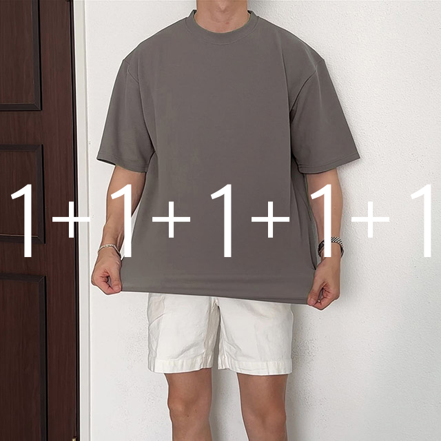 new [1+1+1+1+1] 피넛 링클프리 반팔 티셔츠