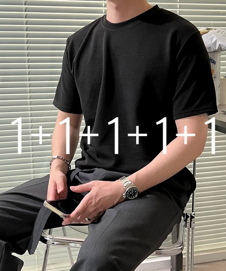 [당일출고][1+1+1+1+1] 피넛 링클프리 반팔 티셔츠