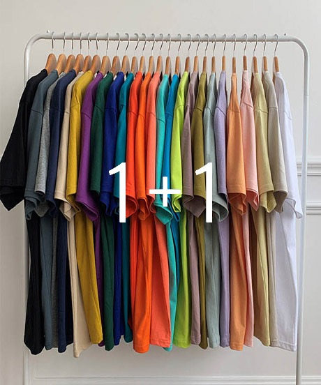 [1+1] 25컬러 임팩트 여름 기본 반팔 티셔츠