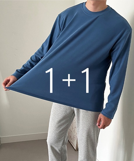 [1+1] 티오 기획 니트지 긴팔 티셔츠