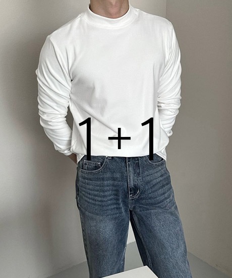 (1+1 할인) 매드닉 7컬러 기모 반폴라 티셔츠