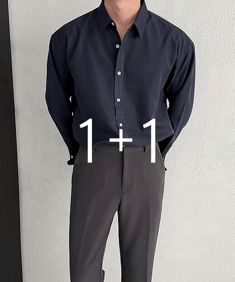 (1+1 할인) New 링클프리 #코튼 오버핏 셔츠