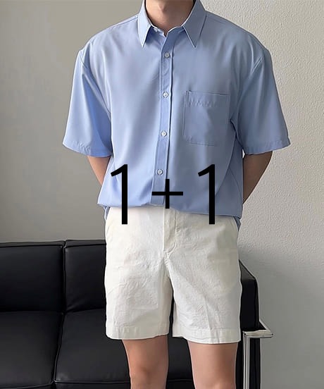 [당일출고] [1+1] 리팅 13컬러 링클프리 반팔 셔츠